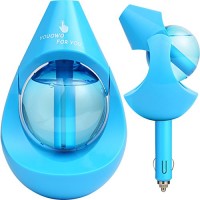 Ultrasonic Cool Mist Humidifier Portable Humidifier Personal Usb Mini Travel humidifiers Car Diffuser with Night Light for Office Bedrooms Desk Home Decorative 128ML (Blue Upgraded Two Plastic pipe) - B072VGS3XL